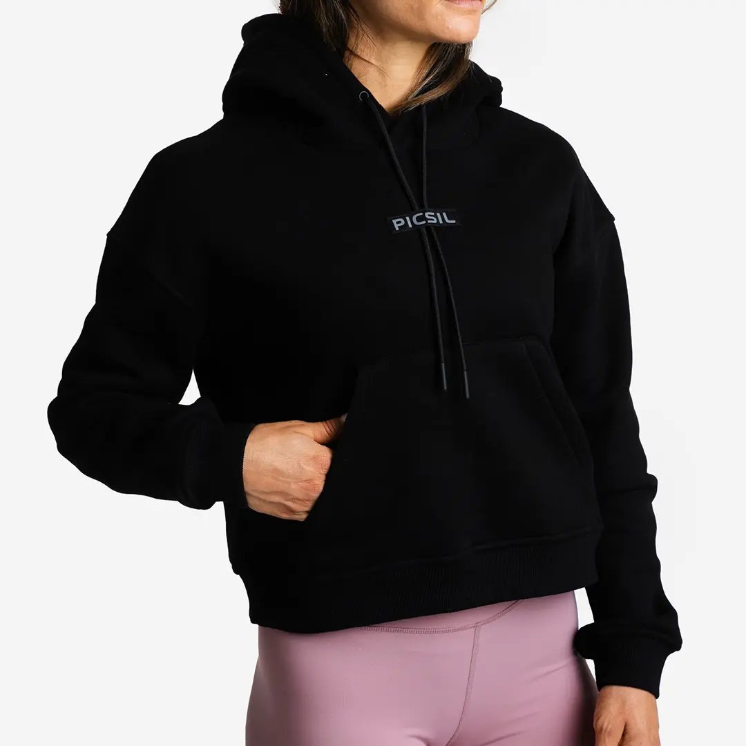 Sudadera Mujer Crop con Capucha