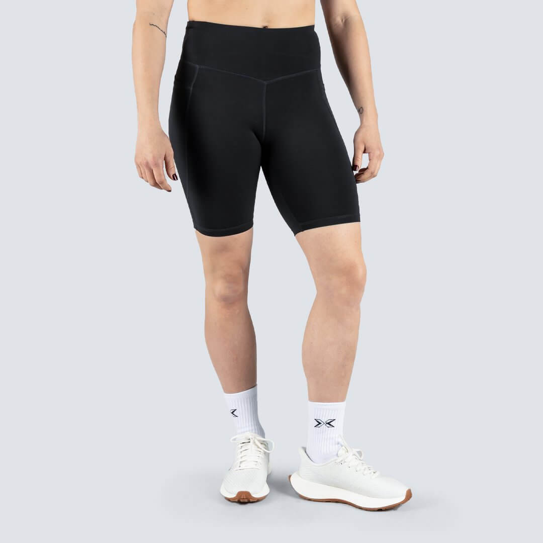 ITZON Women’s Seamless Bermuda Biker Shorts – Active Workout Outdoors 17.5"