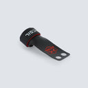 Callera cerrada RX con magnesio con 2 agujeros color negro y rojo vista desde arriba